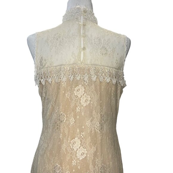 Jessica McClintock Vintage Lace Victorian Dress Evening Formal Size SMALL Ladies - Picture 6 of 10
